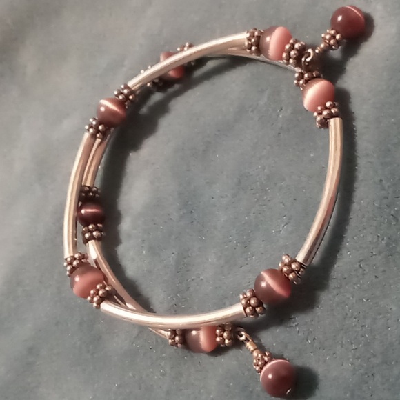 Wrap & toggle brackets 2 brackets toggle sz 7.5 wrap art glass and resin - Picture 3 of 11